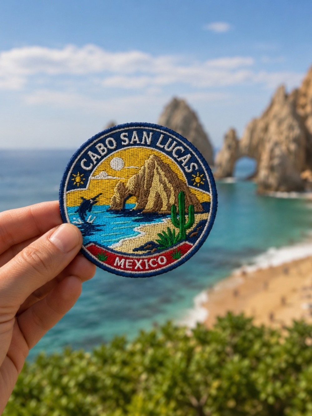 Cabo San Lucas Patch Mexico 3" Embroidered Iron On Beach Souvenir Badge